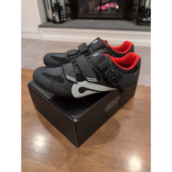 Perfect Peloton cycling shoes with look delta cleats and box EU 43 US men's 10 - Picture 3 of 7